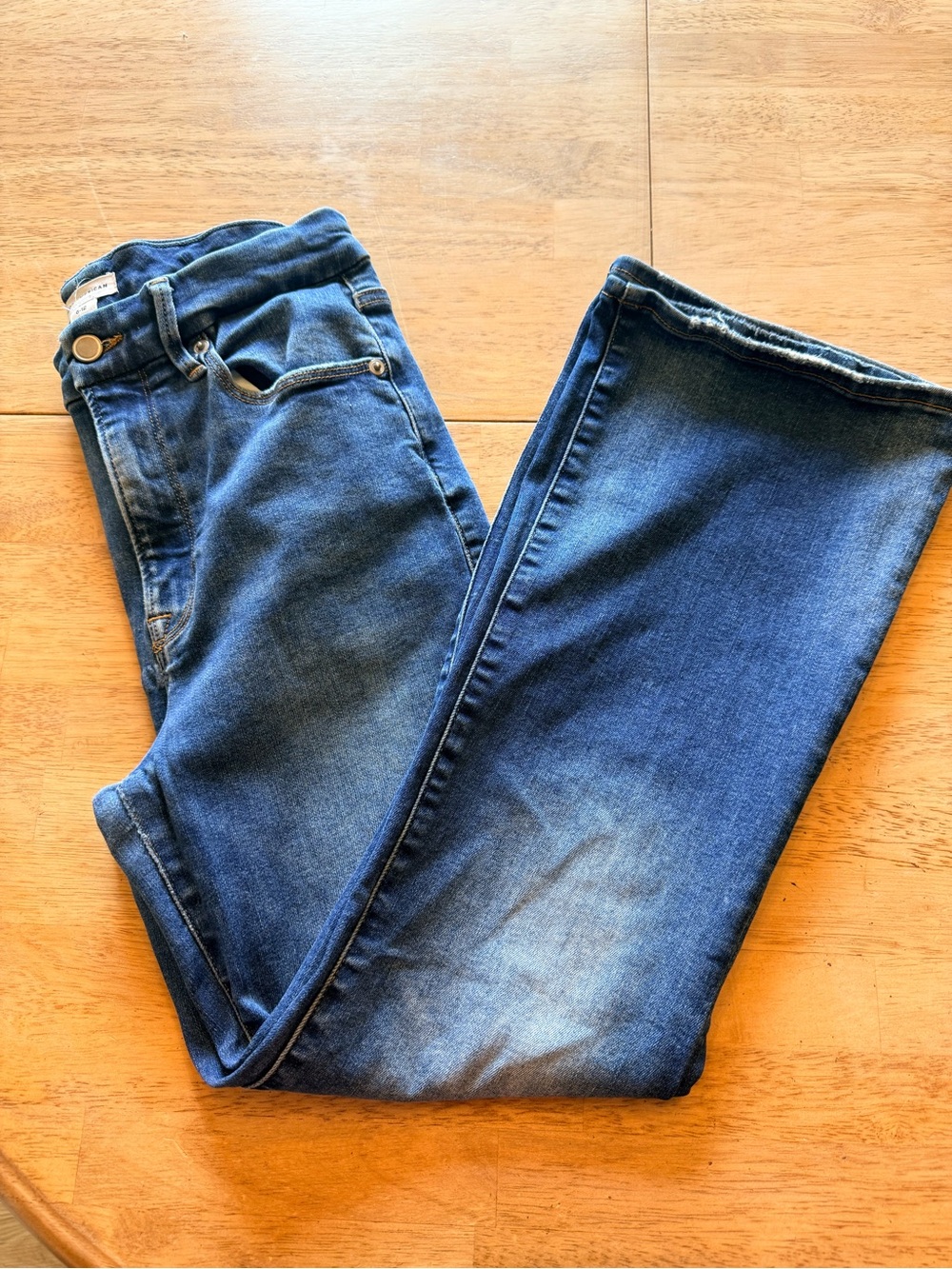 Good American Straight Leg Blue Jeans 6-12